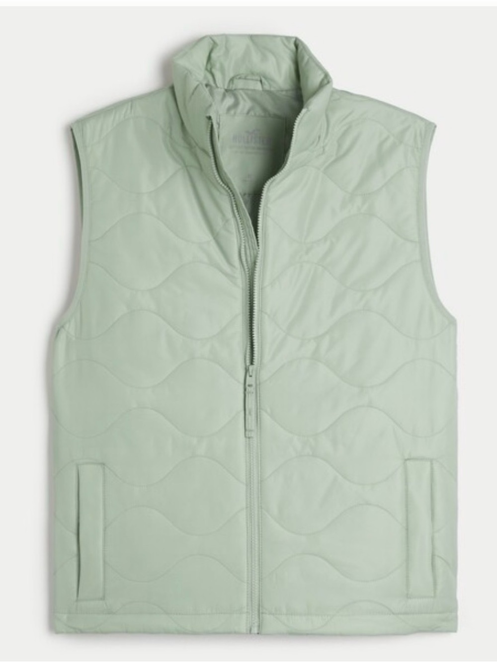 Hollister Men's Onion-Quilted Puffer Vest For Light Sage Sz S